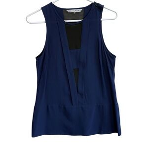 Trina Turk Devera Women's Navy Sleeveless Top. Size 2
